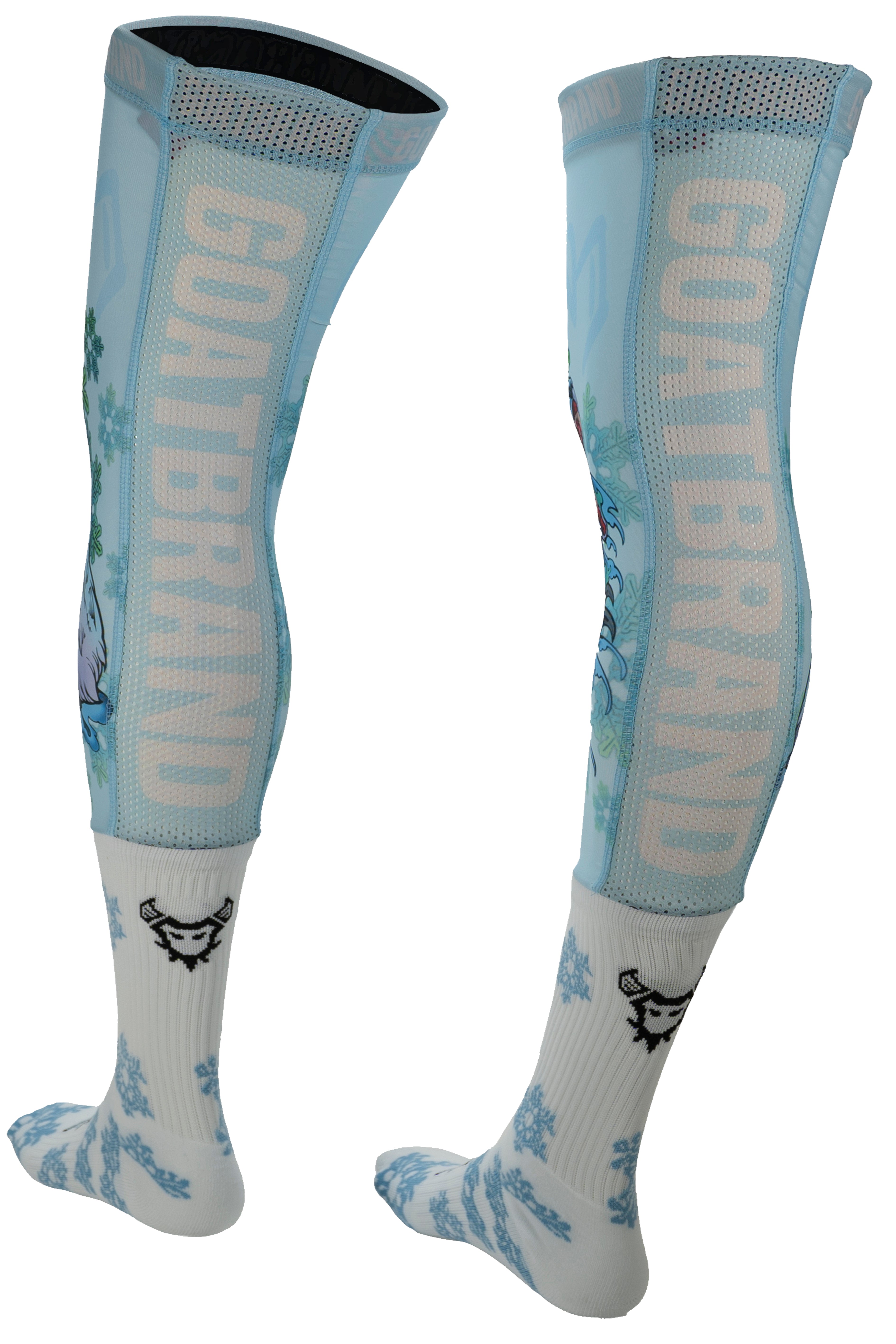 Ice Cold Moto Kneebrace Socks with temperature-control design