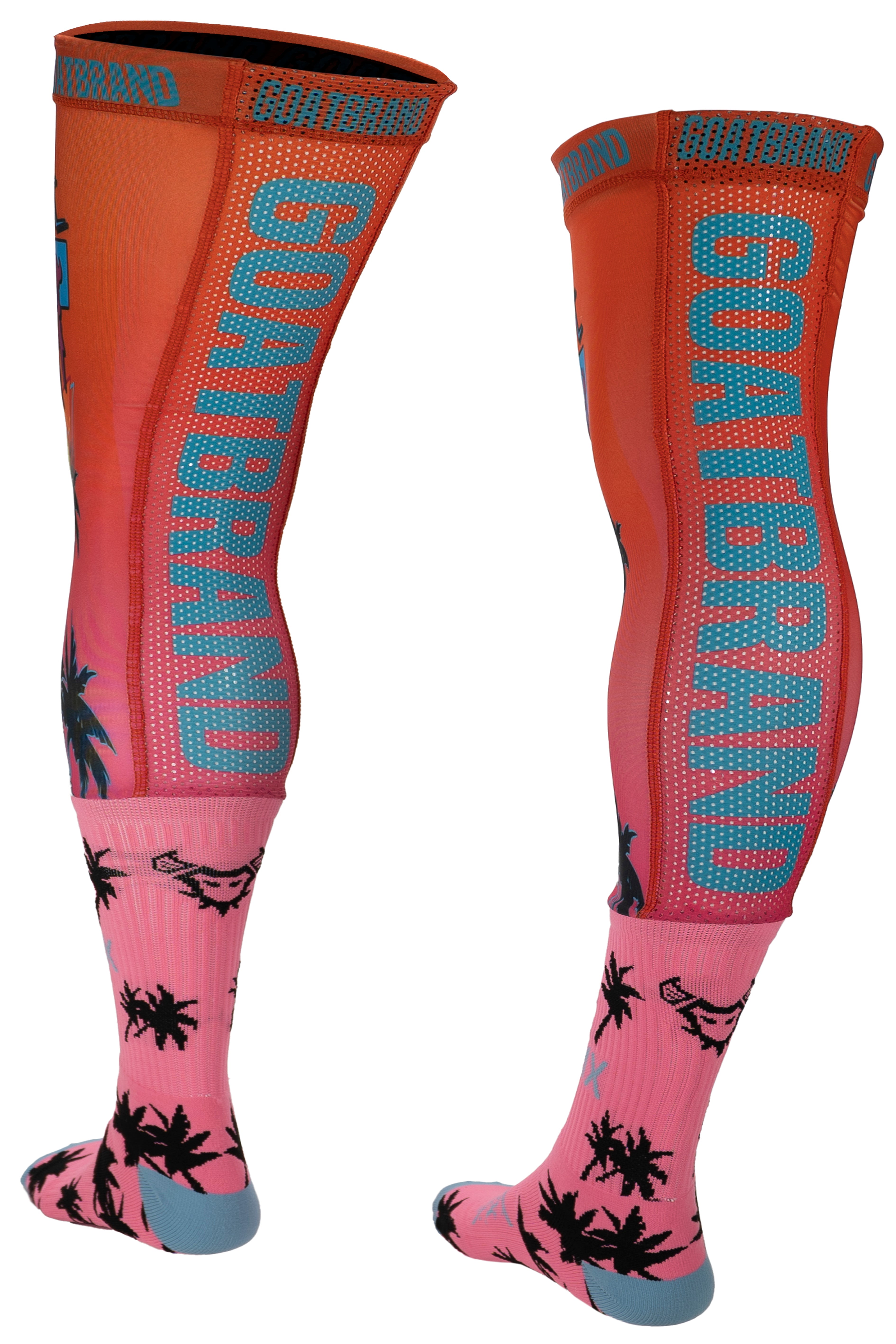 Rock-Bottom Moto Kneebrace Socks with ventilated mesh panels